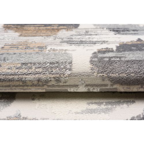 Tapis Salon Crème Marron Noir Gris Treillis 160x220 Valley