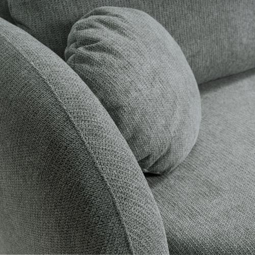 Canapé convertible 3 places OLIO tissu gris