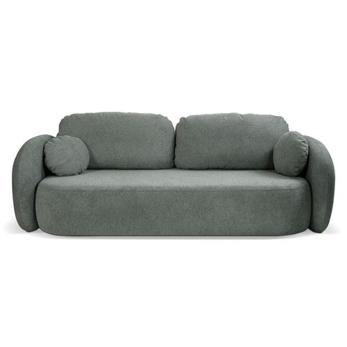 Canapé convertible 3 places OLIO tissu gris
