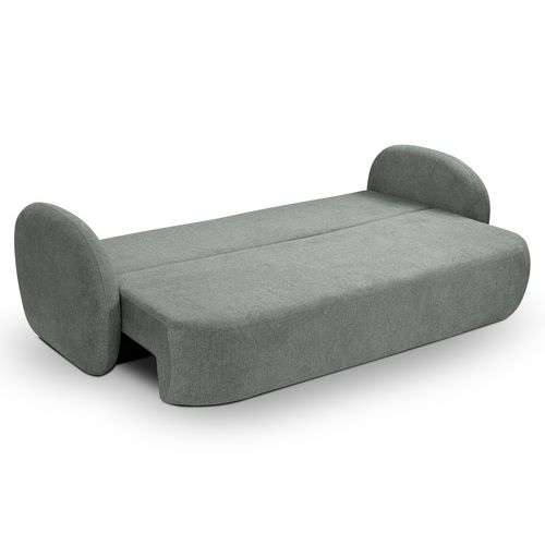 Canapé convertible 3 places OLIO tissu gris
