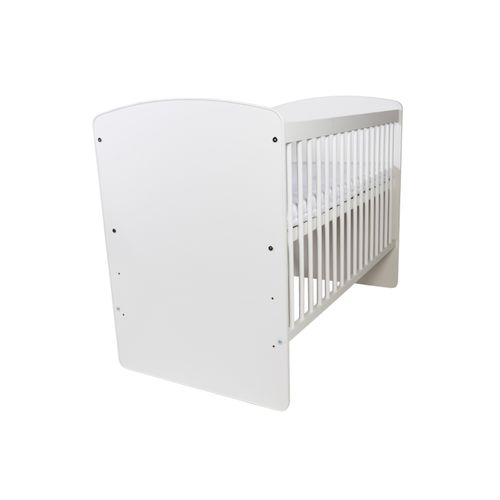 Lit Bébé K2 120x60  Avec Matelas,sommier à Lattes 3 Niveaux Réglables En Hauteur - Bois De Pin Laqué