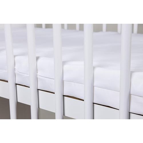 K2 Lit Bébé 120 X 60 Cm Avec Matelas - Blanc Avec Couronne Rose