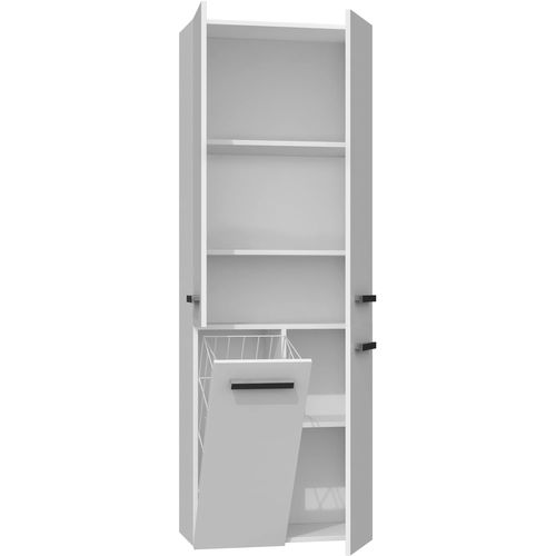 Meuble Salle De Bain, Blanc Mat, 30 X 174 X 60 Cm