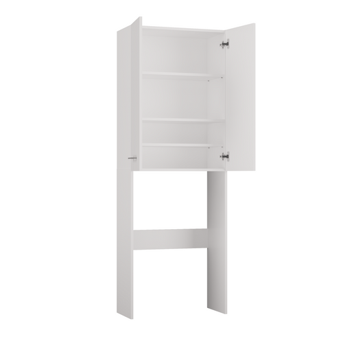 Armoire De Salle De Bain Pour Machine à Laver, 30 X 64 X 180 Cm, Blanc Mat