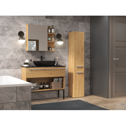 Meuble De Salle De Bain, Chêne Artisan, 30 X 174 X 30 Cm