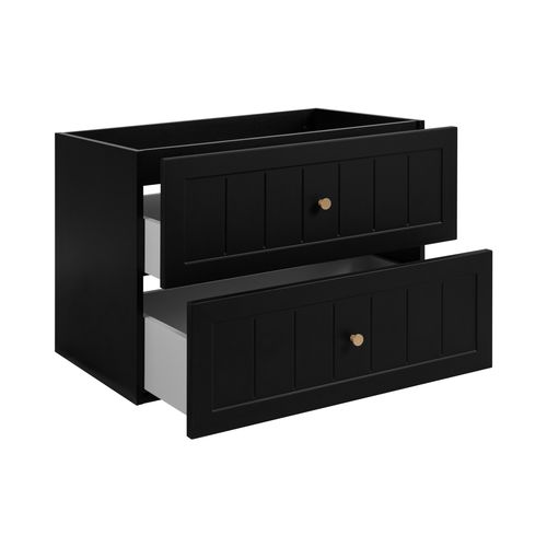 Meuble Sous Lavabo De Style Classique, Noir, 80 X 57 X 46 Cm