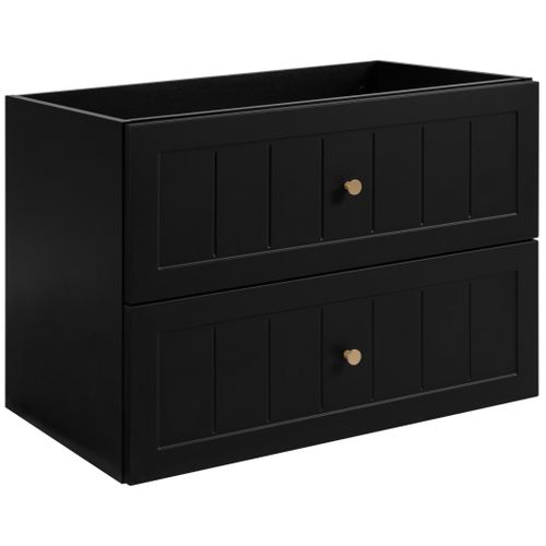 Meuble Sous Lavabo De Style Classique, Noir, 80 X 57 X 46 Cm