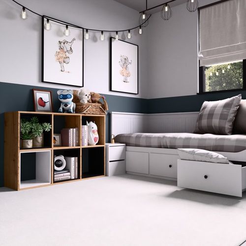 Bibliothèque Meuble De Rangement, 110 X 75 X 30 Cm, Couleur: Chêne Artisan