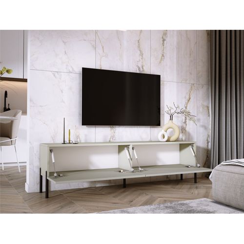 Meuble TV : Cachemire, Pieds Noir, 170 X 52 X 32 Cm