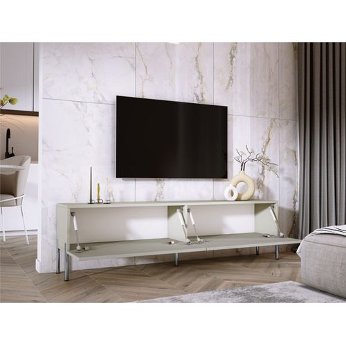 Meuble TV : Cachemire, Pieds Chrome, 170 X 52 X 32 Cm