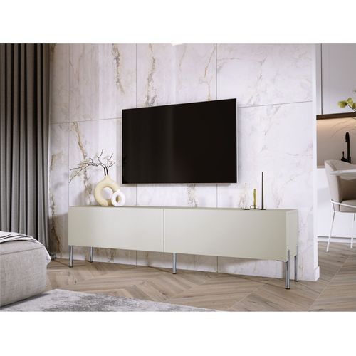 Meuble TV : Cachemire, Pieds Chrome, 170 X 52 X 32 Cm