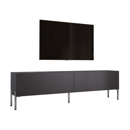 Meuble TV : Anthracite, Pieds Chrome, 170 X 52 X 32 Cm