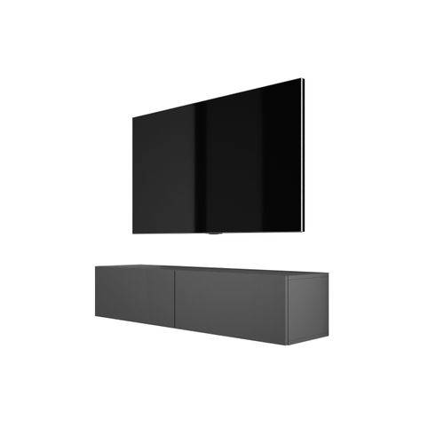 Meuble TV Suspendu, 140 X 34 X 32 Cm, Anthracite