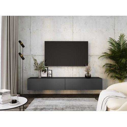 Meuble TV Suspendu, (2 X 100) X 34 X 32 Cm, Anthracite