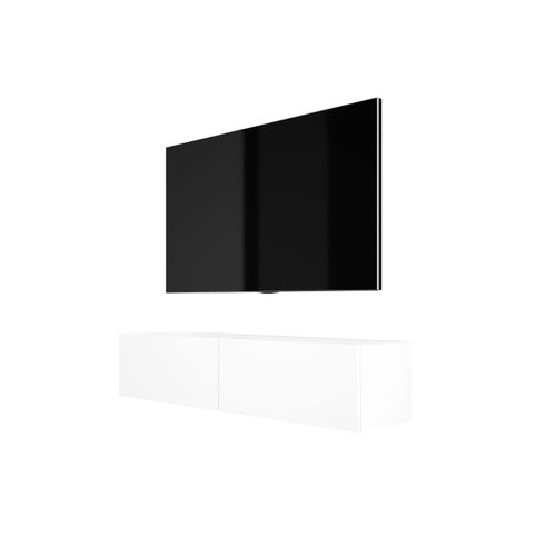 Meuble TV Suspendu, 140 X 34 X 32 Cm, Blanc