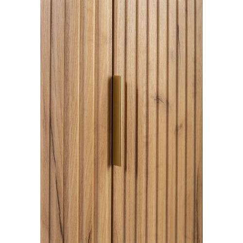 Meuble De Salle De Bain, Chêne Craft, Poignée Dorée, 35,5 X 139 X 31,5 Cm