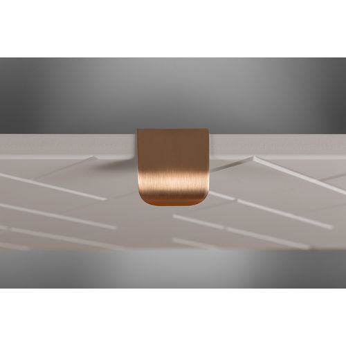 Meuble De Salle De Bain, Cachemire, 35 X 136 X 27 Cm, Poignées Dorées