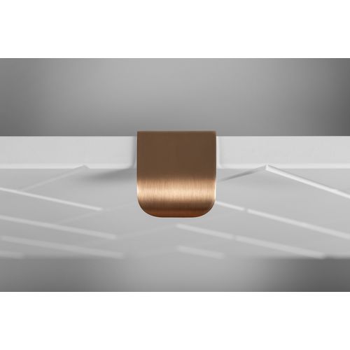 Meuble De Salle De Bain, Blanc Mat, 120 X 57 X 46 Cm, Poignées Dorées