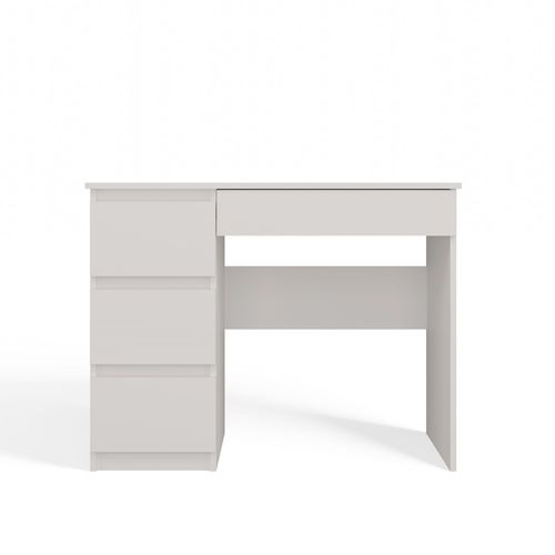 Bureau Gauche Avec 4 Tirois, 51 Cm X 98 Cm X 76 Cm, Blanc