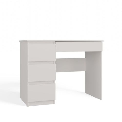 Bureau Gauche Avec 4 Tirois, 51 Cm X 98 Cm X 76 Cm, Blanc