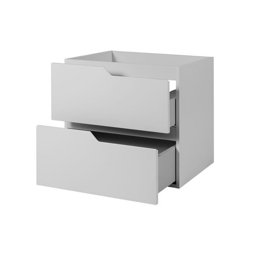 Meuble Sous-vasque Suspendu Pour Salle De Bain, Blanc, 60 X 57 X 46 Cm, Sans Plateau