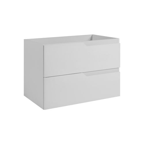 Meuble Sous-vasque Suspendu Pour Salle De Bain, Blanc, 80 X 57 X 46 Cm, Sans Plateau