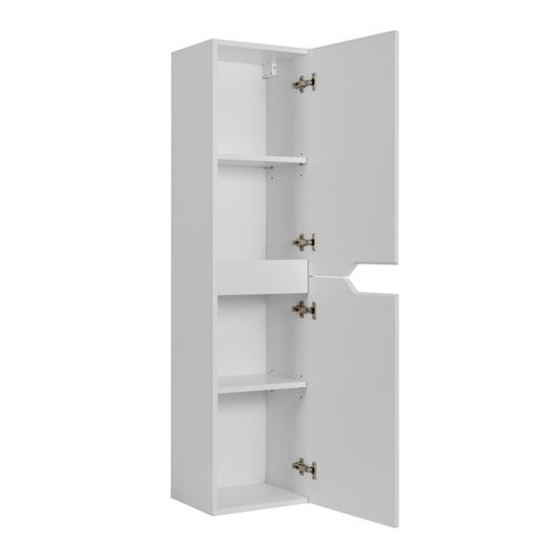 Armoire De Salle De Bain Suspendue, Blanche, 35 X 136 X 27 Cm