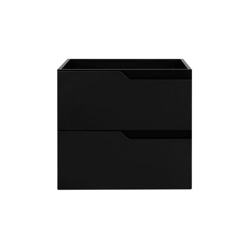 Meuble Sous-vasque Mural Pour Salle De Bain, Noir, 60 X 57 X 46 Cm, Sans Plateau