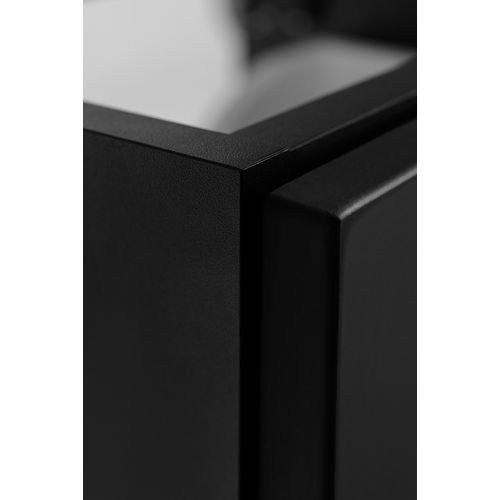 Meuble Sous-vasque Mural Pour Salle De Bain, Noir, 80 X 57 X 46 Cm, Sans Plateau