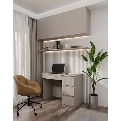 Bureau Droite Avec 4 Tirois, 51 Cm X 98 Cm X 76 Cm, Argile