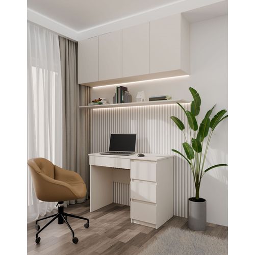 Bureau Droite Avec 4 Tirois, 51 Cm X 98 Cm X 76 Cm, Cachemire