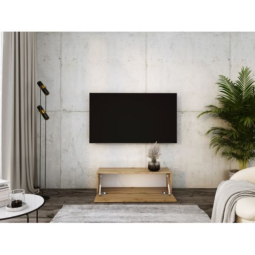 Meuble TV Suspendu, 100 X 34 X 32 Cm, Chêne Wotan