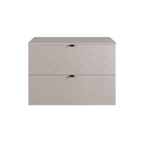 Meuble De Salle De Bain, Cachemire, 80 X 57 X 46 Cm, Poignées Noires