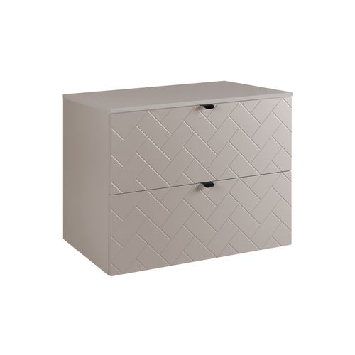 Meuble De Salle De Bain, Cachemire, 80 X 57 X 46 Cm, Poignées Noires