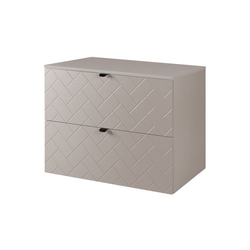 Meuble De Salle De Bain, Cachemire, 80 X 57 X 46 Cm, Poignées Noires