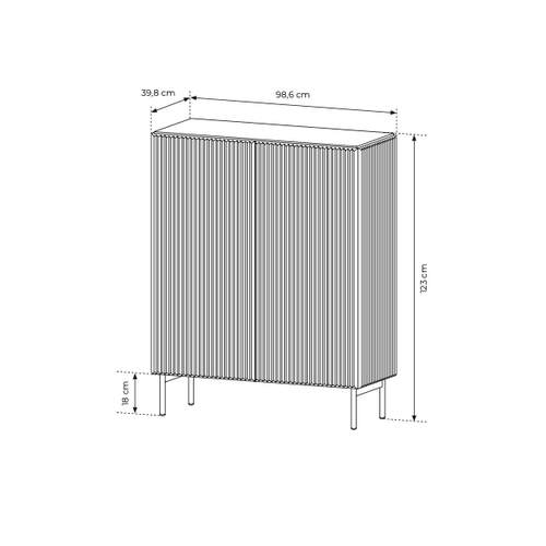 Buffet, Cachemire, 98,6 X 123 X 39,8 Cm