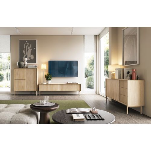 Meuble TV, Chêne Cremona, 187,1 X 51,8 X 39,5 Cm