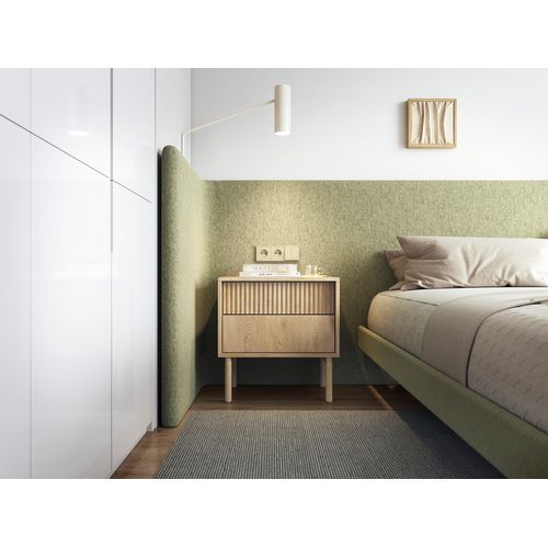 Table De Chevet, Chêne Cremona, 53,5 X 55 X 39,5 Cm