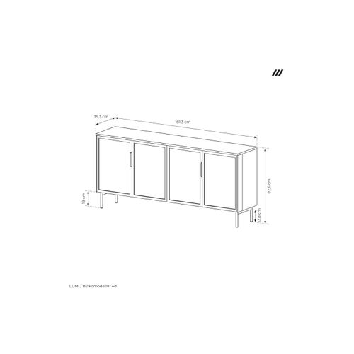 Buffet, Cachemire, 181,3 X 82,6 X 39,3 Cm