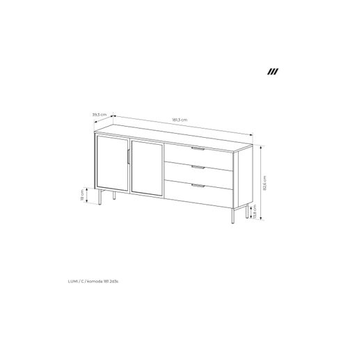 Buffet, Cachemire, 181,3 X 82,6 X 39,3 Cm