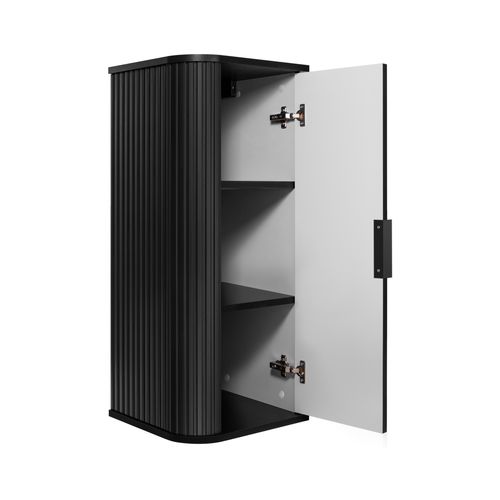 Demi-Colonne, Noir, Poignée Noire, 79 X 35,5 X 31,5 Cm