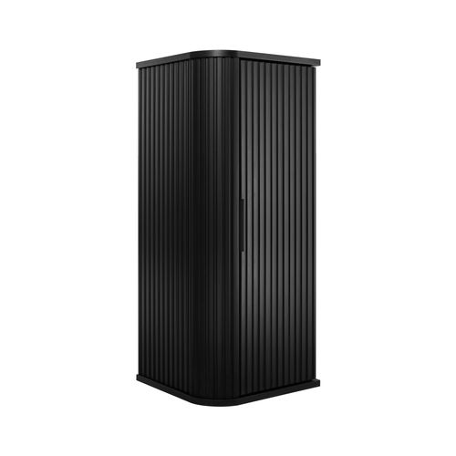 Demi-Colonne, Noir, Poignée Noire, 79 X 35,5 X 31,5 Cm