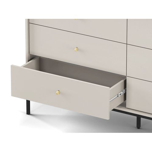 Buffet : Beige Sable, 154 X 83 X 39 Cm, Pieds Noires