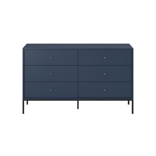 Buffet : Bleu Marine, 154 X 83 X 39 Cm, Pieds Noires