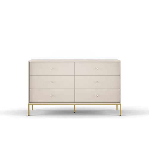Buffet : Beige Sable, 154 X 83 X 39 Cm, Pieds Dorées