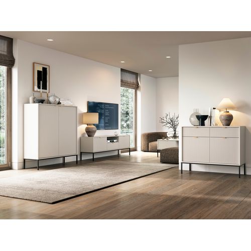 Table Basse : Noir, Or, 104 X 46 X 68 Cm, Poignées Dorées