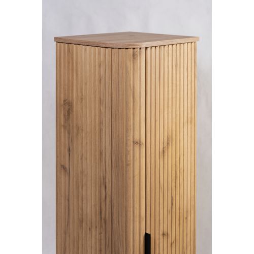 Meuble De Salle De Bain, Chêne Craft, Poignée Noire, 35,5 X 139 X 31,5 Cm