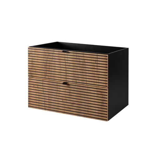 Meuble De Salle De Bain, Noir Mat, 80 X 57 X 46 Cm