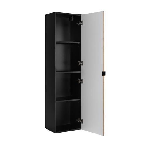 Meuble De Salle De Bain, Chêne Craft, 35 X 136 X 27 Cm, Poignées Noires