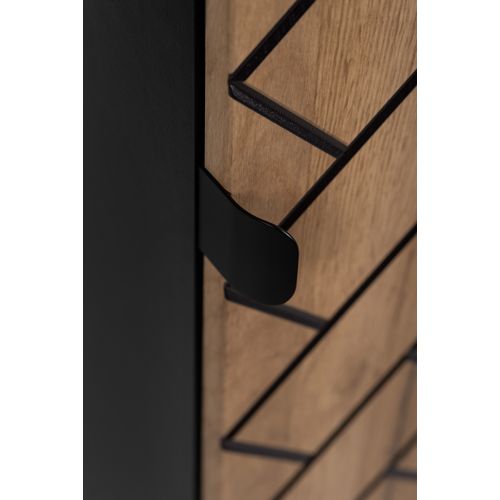 Meuble De Salle De Bain, Chêne Craft, 35 X 136 X 27 Cm, Poignées Noires